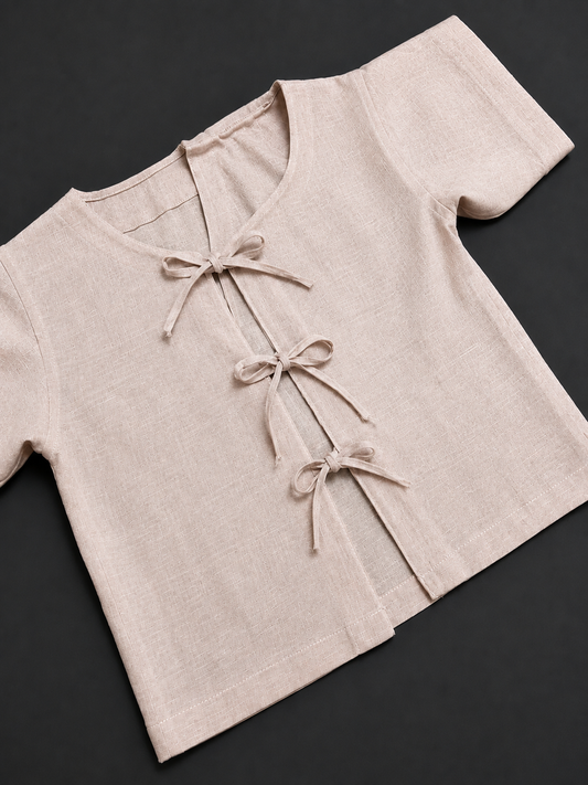 Blush Tie-Front Top
