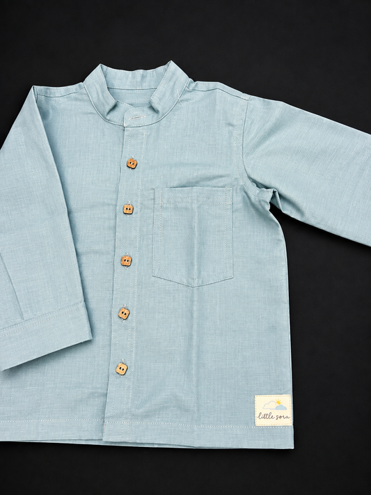 Linen Mandarin Shirt
